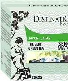 2950 12 x (20 x 2 g) LK fair, 3700110008121 Zelený čaj Sencha Matcha sáčkovaný DESTINATION Dvacet