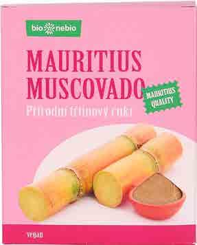 PŘÍRODNÍ SLADIDLA A SIRUPY Přírodní třtinový cukr SUROVÝ bio*nebio Béžovo hnědá barva, velmi příjemná vůně a chuť, použití stejné jako u bílého cukru.