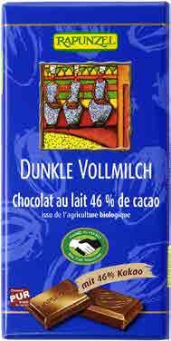 Obsah kakaové sušiny nejméně 38 % v čokoládě.