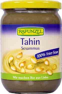 Tahini: 100% sezamová pasta RAPUNZEL Na pečivo, kaše a müsli, nepostradatelná v