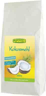 Kokosová mouka RAPUNZEL Kód Balení Původ Certifikáty/Alergeny EAN 5620 4 x 250 g LK