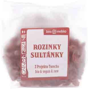 bio*nebio Nesířené rozinky, v menším balení z projektu Turecko.