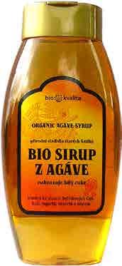Sirup z agáve světlý bio*nebio Přírodní sladidlo na bázi fruktózy vyráběné zahuštěním šťávy z kaktusu agáve. Vhodné jako náhrada sacharózy.