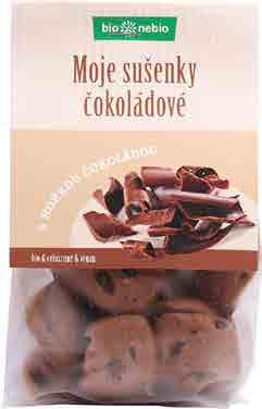 cukr*, strouhaný kokos* 21 %, kokosový olej*, kakao* 5 %, Bourbon vanilka* 0,1 %, kypřící látka jedlá  2005 6 x 130 g CZ 8594052882001 MOJE SUŠENKY