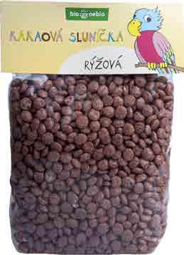 Kakaová sluníčka rýžová bio*nebio Složení: rýže* 62 %, přírodní