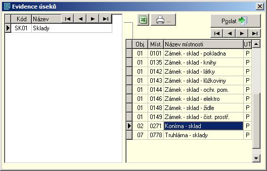 Je třeba zadat kód objektu (objekt v tomto případě neznamená památkový objekt, ale například jednotlivou budovu kaple, konírna, jižní křídlo atd.