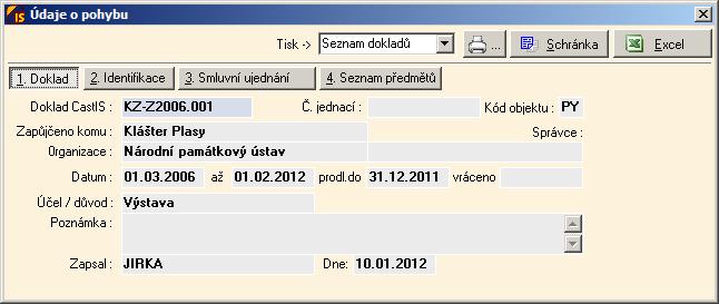 V případě volby Ne hromadné uzamčení karet, se zobrazí standardní okno programu pro výběr karet z databáze (viz kapitola). Vybrané karty budou uzamčeny.