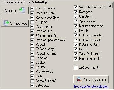 případně exportovat do XLS.