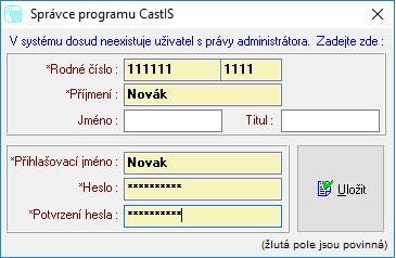 3 První spuštění programu Při prvním spuštění je nutné vyčkat, než systém vytvoří společný datový soubor _CIS_COMMON.GDB z distribučního souboru _DIS_COMM.GDB. O stavu vytváření jste informování ve stavové řádce.