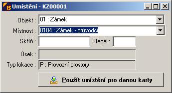 Do seznamu vlevo se v tomto případě vypisují pouze možné karty. Jsou to ty karty, které byly již zařazeny do aktuální inventury a současně nemají dosud definován stav zjištěný touto inventurou.