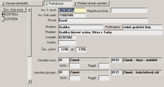 záložce lze zadat přímo hledaný doklad. V druhé záložce lze zadat kombinaci podmínek pro filtr dokladů. Vybrat z evid.