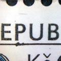 vodorovné čáry pod B REPUBLIKA 6/2 vodorovná