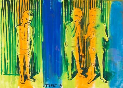068 Lubomír Typlt Tři postavy 2014, tempera