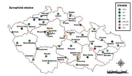 Profesionální staniční síť ČHMÚ IVAN KAIN Český hydrometeorologický ústav, Odbor profesionální staniční sítě, kain@chmi.cz Počty profesionálních MS, OBS, LMSt a AMS ČR 21 x MS a OBS (odb.
