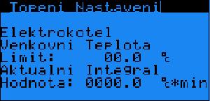 Ukázka práce s hysterezí 3.0 C. Příklad: Kalkulovaný limit: -15.0 C Teplota vypnutí bude: -18.0 C Teplota zapnutí bude: -15.0 C 2.
