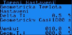 9 Řídicí Logika Na další stránce menu Topení Nastavení se zobrazí: kompresorem. - Specifikuje typ ohřevu.