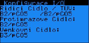 ID TC I72 0-32000 - ID identifikace tepelné Hodnota: 1 jednotky/čerpadla. SW Release I104 0-999 - pco5 SW verze (vydání). 5.13 Konfigurace - Výběr čidel Parametr: SP Rozsah/Předn.