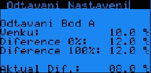 9 Odtávání Set Nastavení parametrů pro odtávání. 9.1 Odtávání nastavení - Odtávání bod A Parametr: SP Rozsah/Předn. Venku A66-99.9-99.9 Hodnota: 10.0 (a*) Diference 0% A68-99.