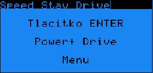 11.13 Speed Stav Drive (vstup DC Drive) Zmáčkni ENTER a vstup do DC Drive Menu. 11.14 Speed Brine Control Parametr: SP Rozsah/Předn.