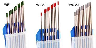 Volba elektrody dnes se etablují standardy elektrod - WC 20, WL 15 -