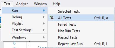kód 4 - Jednotkový test s využitím atributu [ExpectedException] Díky tomu, že framework MS Test je součástí IDE Visual