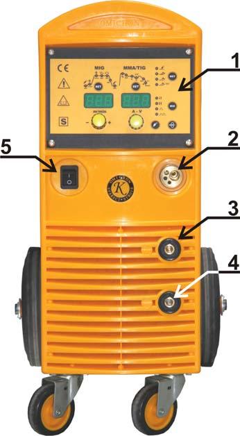 10. OVLÁDACÍ PRVKY Obr.1 1. Přední ovládací panel 11. Ventilátor 2. Euro zásuvka 12. Výrobní štítek 3.