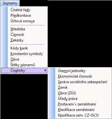 Personalistika a mzdy PAMICA Příručka uživatele 101 pravého tlačítka myši stačí vybrat název štítku a PAMICA ho přiřadí vybranému záznamu.