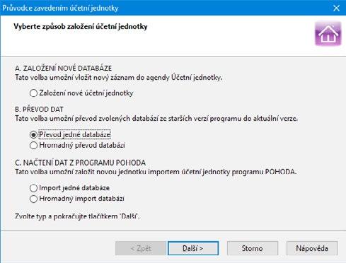 V programu PAMICA (kromě varianty PAMICA Mini) je možné vést neomezený počet účetních jednotek, např. při zpracování mezd na zakázku.