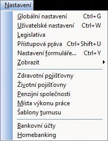 Personalistika a mzdy PAMICA Příručka uživatele 65 nabídka se seznamem dalších účetních jednotek a vy můžete rychle zvolit jinou účetní jednotku bez toho, abyste otevírali agendu Účetní jednotky.