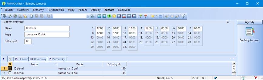 90 3 Nastavení Tabulka položek Tímto povelem otevřete položky dokladu. Tyto položky se zapisují do samostatné tabulky.
