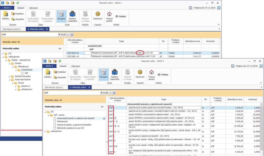 3. Vylepšená práce s Materiály online V nové verzi jsou Materiály online zobrazované přímo z internetového serveru.