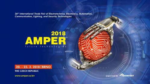 8 Členský Zpravodaj VRK 1/18 Pozvánka na výstavu. Již 26. ročník mezinárodního veletrhu elektrotechniky, elektroniky, automatizace, komunikace, osvětlení a zabezpečení AMPER 2018, se koná ve dnech 20.