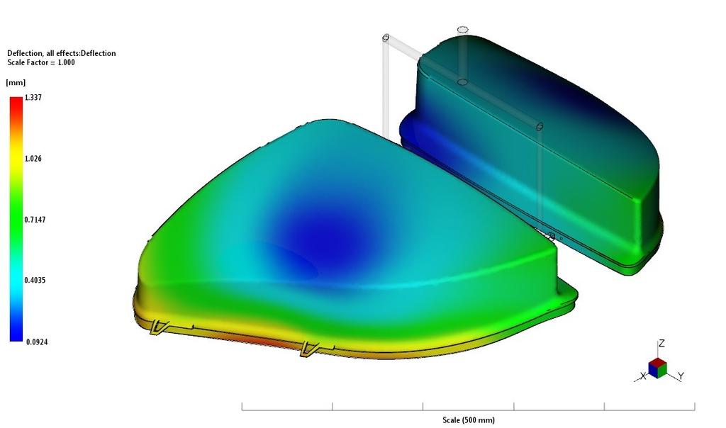 UTB ve Zlíně, Fakulta technologická 65 12.4 Analýzy smrštění a deformace V prostředí Autodesk Moldflow se pod záložkou Warp nachází výsledky simulace smrštění.