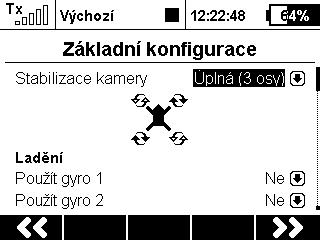 Vysílač ji umožňuje automaticky zapnout, jakmile je servo přiřazeno k jakémukoli kanálu 17-24 (viz menu Model