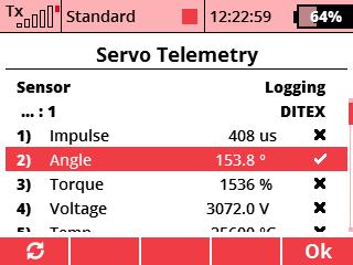 Poznámka: Pro povolení podpory telemetrie DITEX je potřeba aktualizovat přijímače na poslední verzi. - Telemetrie DITEX je nyní dostupná ve standardních přijímačích REX s firmwarem verze 1.10.