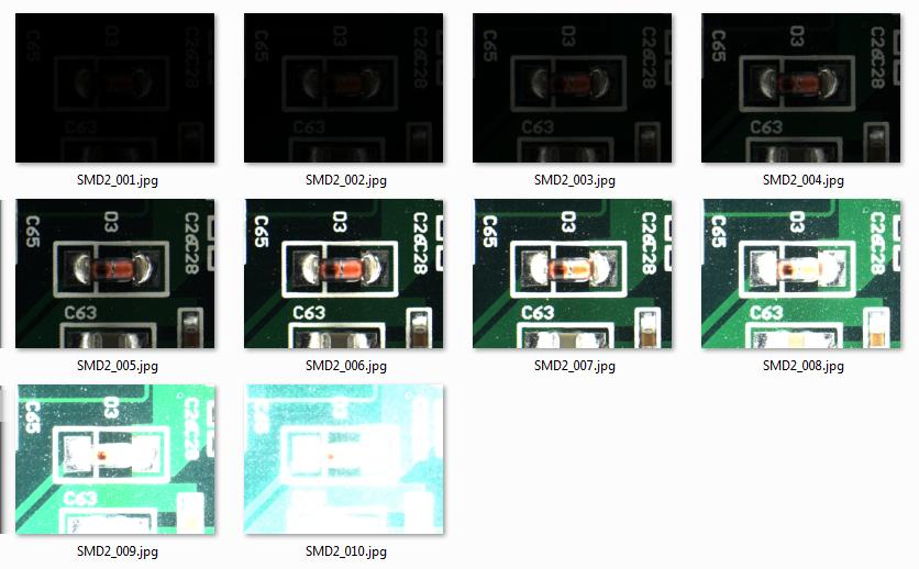 Manuální pořízení snímků určených ke sloučení do HDR snímku Poznámka Pro dosažení co nejlepších výsledků, je možné zmenšit expoziční kroky mezi jednotlivými snímky až