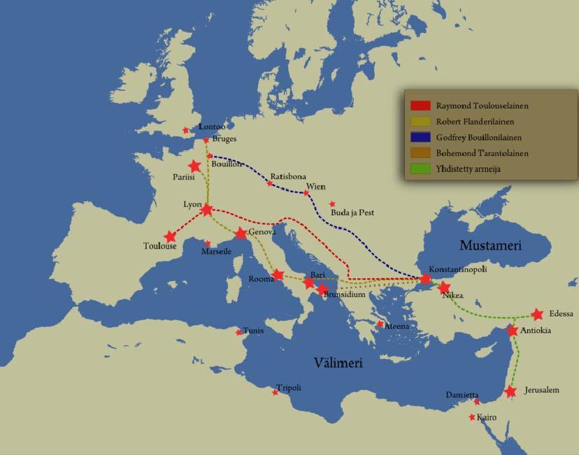 80 Příloha č. 5. Obrazová příloha Mapa první křížové výpravy Mapa první křížové výpravy Zdroj: www//cs.
