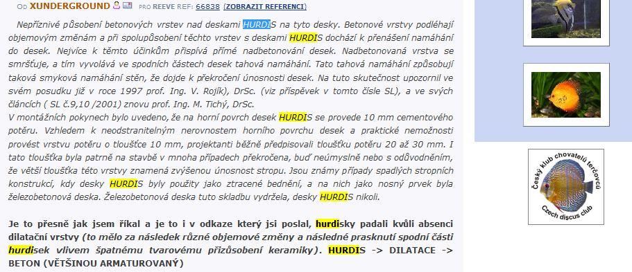 Faktory ovlivnující riziko poruchy hurdisového stropu tuhost připojení (doporučeno separovat!