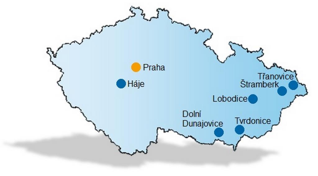 Innogy Gas Storage s.r.o. cca 2,7 mld. m 3 MND Gas Storage a.s. cca 0,23 mld. m 3 (Uhřice) Moravia Gas Storage a.s. cca 0,45 mld.