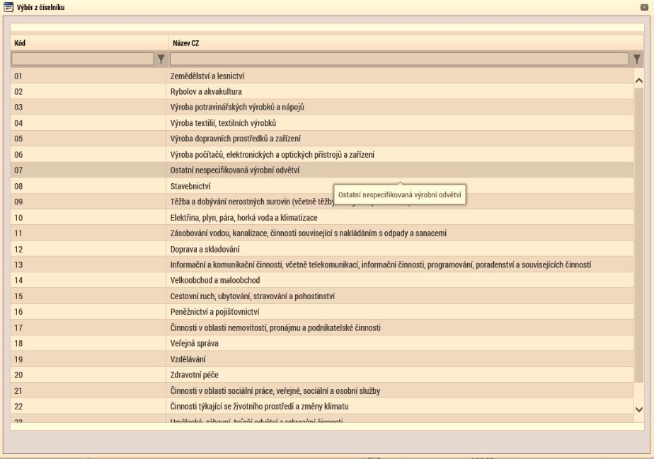 Ekonomická aktivita dle zaměření projektu 5. Mechanismus územního plnění Nepoužije se. 6.