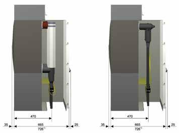 240 mm2 Cu / 185 mm2 Al) Šroubovací DIN průchodky pro kabelové přípojky Otevřené dno Odolný hmyzu Držáky kabelů Kryt pro jednu standardní / 2 zmenšené kabelové přípojky Odlehčení tlaku v případě