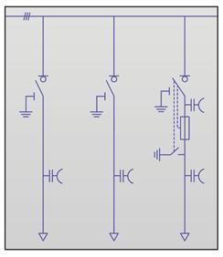 ga / gae630 Konfigurace Pole Vnitřní oblouk IAC AFL 20 ka 1s Výška pole 1400 mm Výška pole 1050 mm Spínací skříň Nádoba z nerezového plechu Ukazatel tlaku plynu: Manometer Tlakový spínač s pomocným