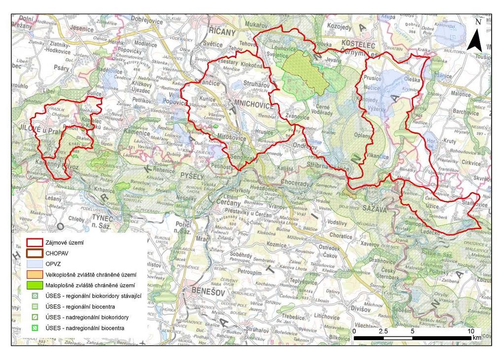 Regionální biocentra a regionální biokoridory jsou zobrazena na Obr. č. 3.