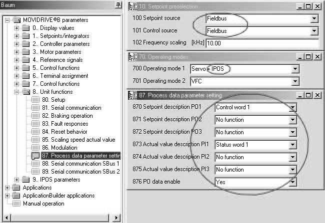 Motion Control přes EtherCAT Nastavení v měniči MOVDRVE B pomocí programu MOVTOOLS MotionStudio 7 7.2 