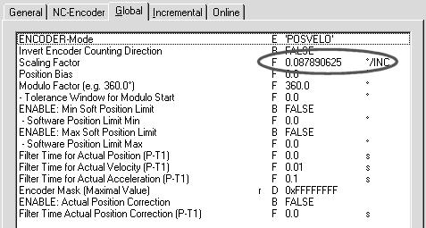 Motion Control přes EtherCAT Příklad pro TwinCAT 7 Parametrizace snímačů Jako snímač (pod položkou "Axis x_enc") je definován "CANopen DS42" a parametrizace se provádí následujícím