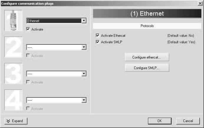 8 Provoz programu MOVTOOLS MotionStudio přes EtherCAT Konfigurace komunikačního serveru SEW 8.
