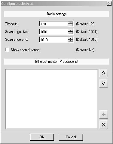 Provoz programu MOVTOOLS MotionStudio přes EtherCAT Konfigurace komunikačního serveru SEW 8 3. Otevře se okno "Set up Ethercat".