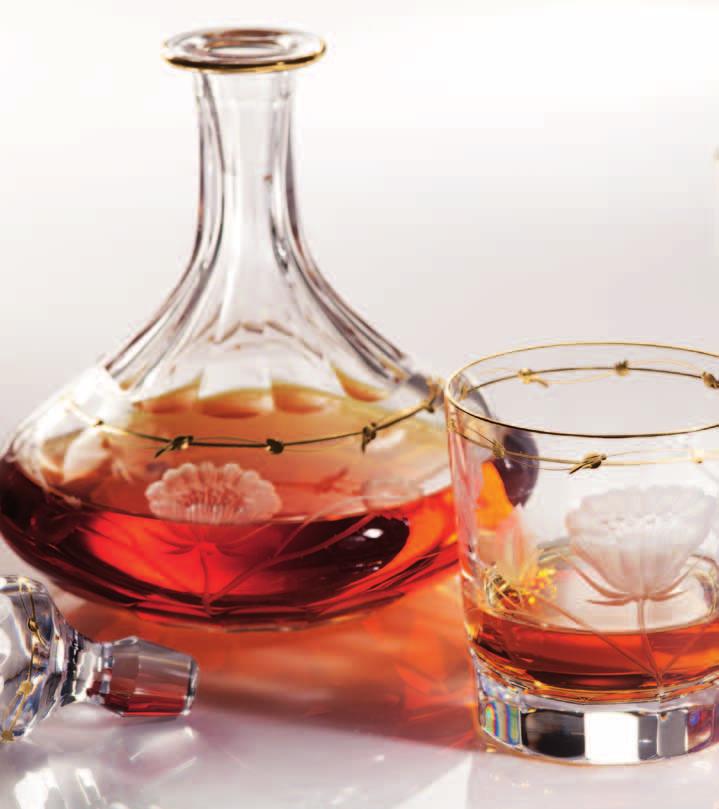 Křišťálové karafy Crystal decanters Karafa 2496/10160 a sklenka