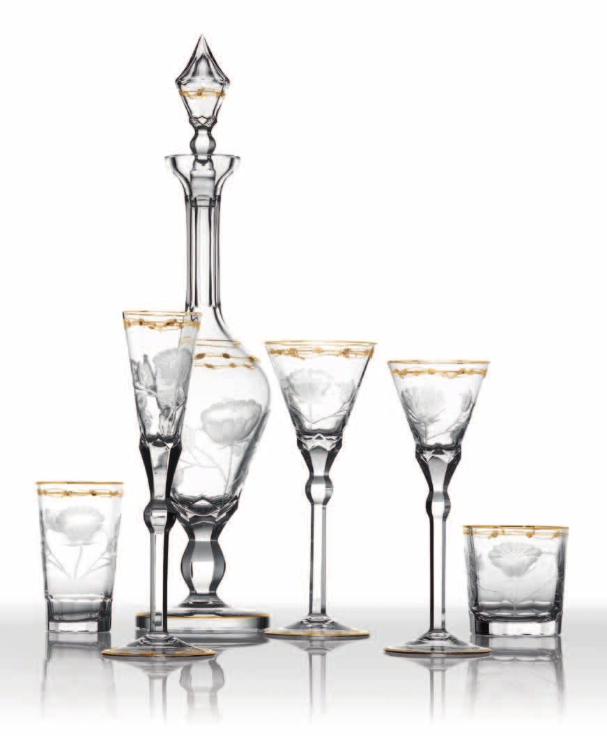 8 Paula 7000/design: 1902 paula Secesní klenot The Art Nouveau Treasure 7010/I C: 1000 ml / 1 qt. H: 42,5 cm / 16.7 inch 7005 likér / liqueur C: 50 ml / 1.