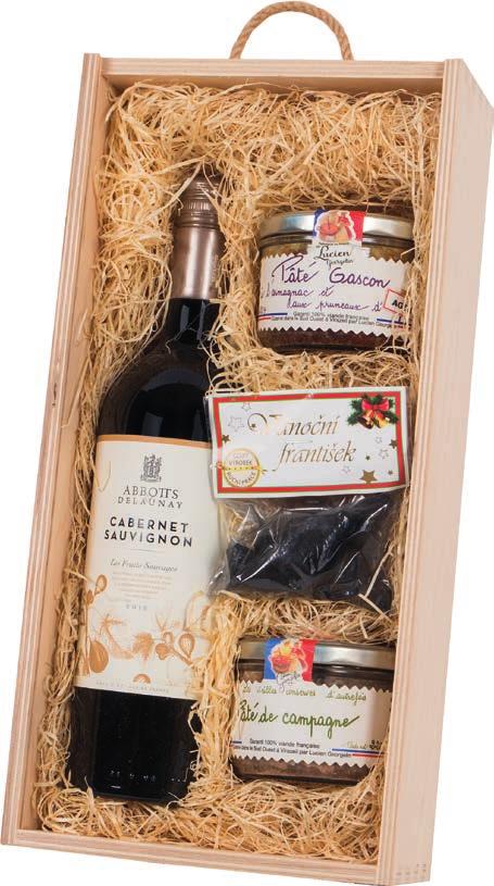 GP 419 Abbotts & Delaunay, Cabernet Sauvignon, 0,75 l Terrine with Armagnac, Gaskoňská terina s Armaňakem, 220 g Country